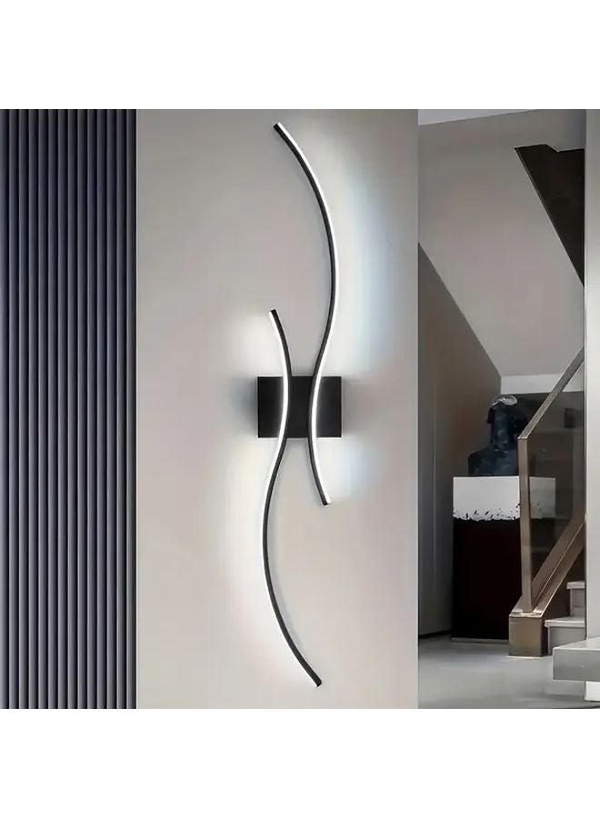 جدار LED حديث على شكل موجة بثلاثة ألوان قابلة للتعتيم لغرفة المعيشة والمطعم والمكتب وغرفة النوم - Image 1